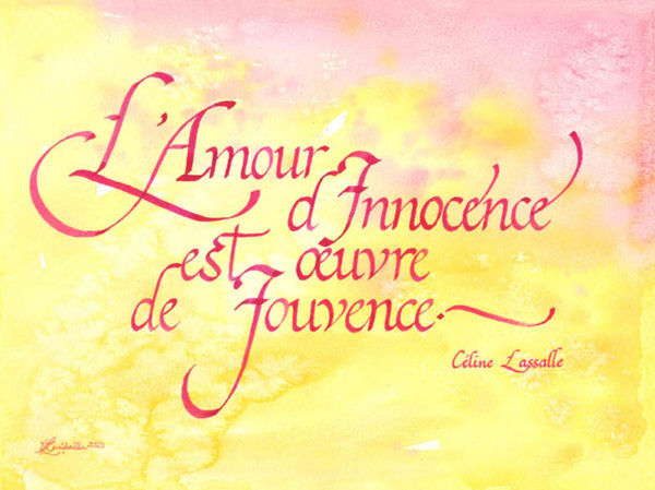 calligraphie Amour-Innocence