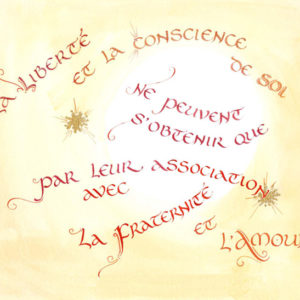 calligraphie Liberté et Conscience