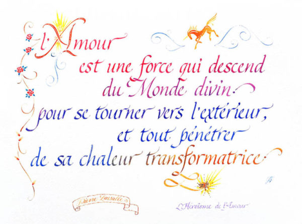 calligraphie Amour force