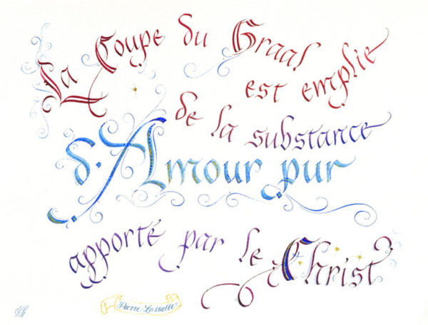 calligraphie Coupe du Graal