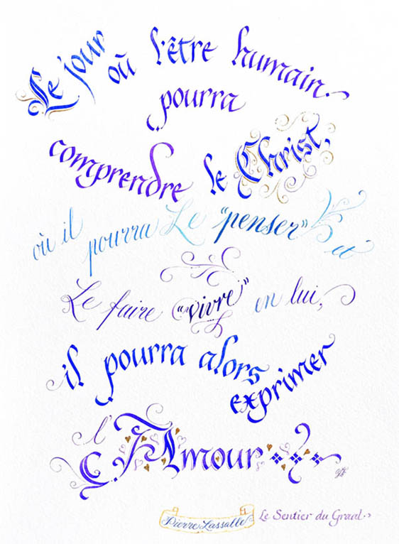 Calligraphie Comprendre le Christ
