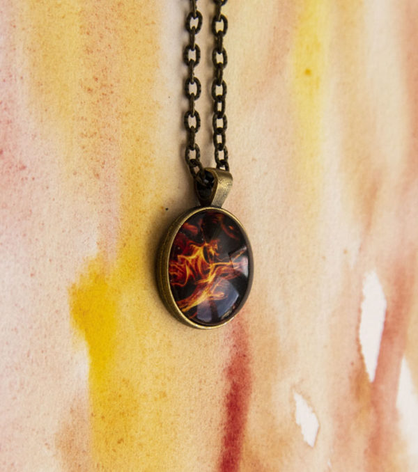 Collier Flamme rond
