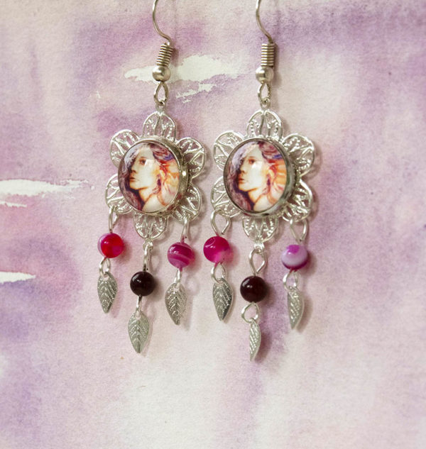 Boucles oreille argenté Fée Crépuscule