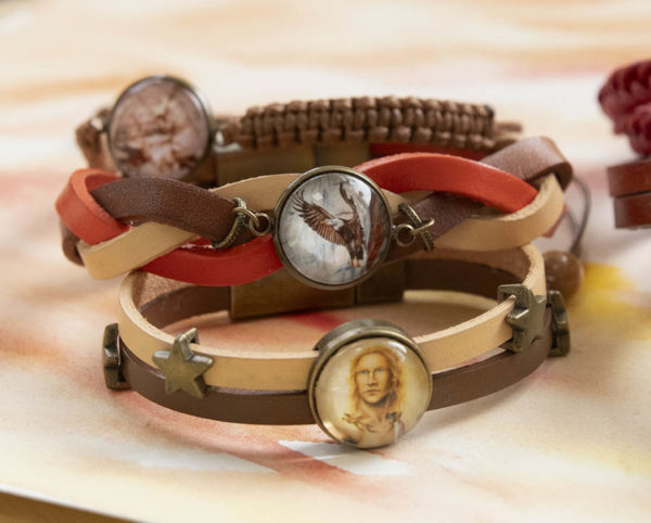 Bracelet triple cuir tressé A VENIR
