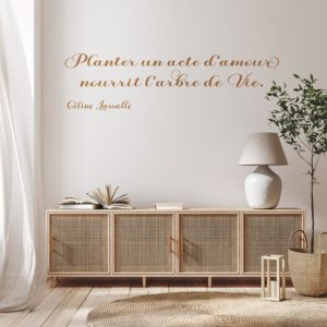 Citation autocollant mural