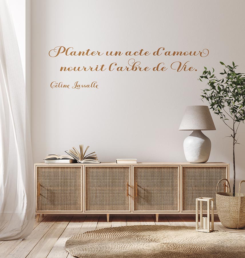 Citation autocollant mural