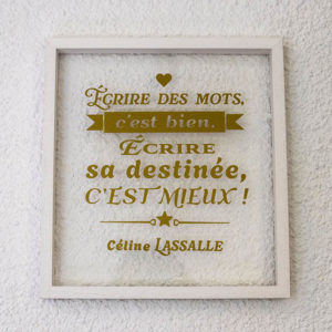 Citation sous verre sans fond