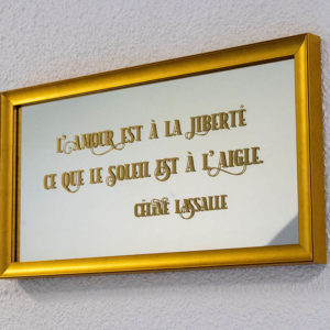 Miroir avec citation