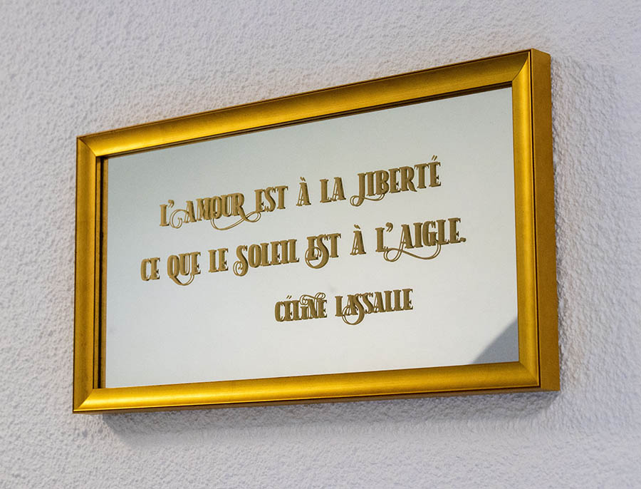 Miroir avec citation