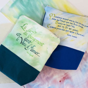 Trousse illustrée calligraphie